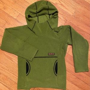 Melanzana micro grid hoodie, kids.